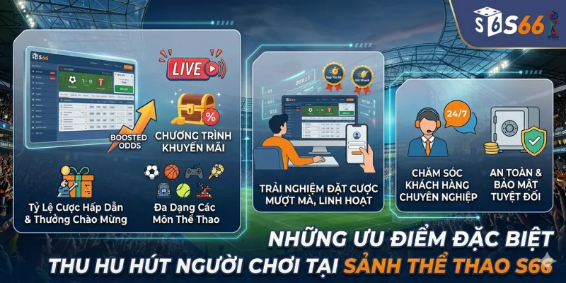 Sảnh thể thao S66 có gì đặc biệt thu hút người chơi?